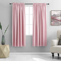 DONREN 72 Inch Length Curtains for Living Room - Blackout Thermal Insulated Window Drapes with Rod Pocket (2 Panels,42 x 72 Inch,Pink)