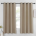 NICETOWN Blackout Curtain Panel 63 inch Long for Window - Thermal Insulated Solid Grommet Blackout Drape for Bedroom Living Room Kitchen (Single Panel, 52W x 63L, Taupe)