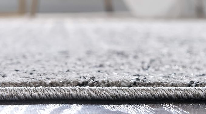 Unique Loom Del Mar Collection Area Rug - Jennifer (2' 7" x 10' Runner, Gray/ Black)