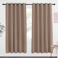 NICETOWN Blackout Doorway Curtain Drape 72 inch Long - Grommet Noise Reducing Thermal Insulated Solid Modern Window Treatments for Bedroom/Porch (1 Panel, 66 x 72 Inch, Cappuccino)