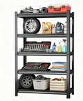 Garage Shelves,14-48''W Heavy-Duty Storage Shelves, Double-Layer Uprights, Thickened Shelves, Waterproof &Rustproof, Suitable for Indoor & Outdoor Use. (Black, 36''W*14''D*78''H, 5-Tier)