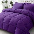 JOLLYVOGUE California King Comforter Set, Ultra-Soft Bed in a Bag Cal King Size 7 Pieces, Oeko-TEX Certified Bedding Set with Down Alternative Comforter, Sheets, Pillowcases & Shams, Purple