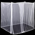 4 Corners Mosquito Net for Mosquiteros para Camas Bed Canopies Netting Bed Drapes Rectangular Mosquito Mesh for Camping Home Outdoor Travel(White,L75 X W59 X H67 Inch,1 Opening)