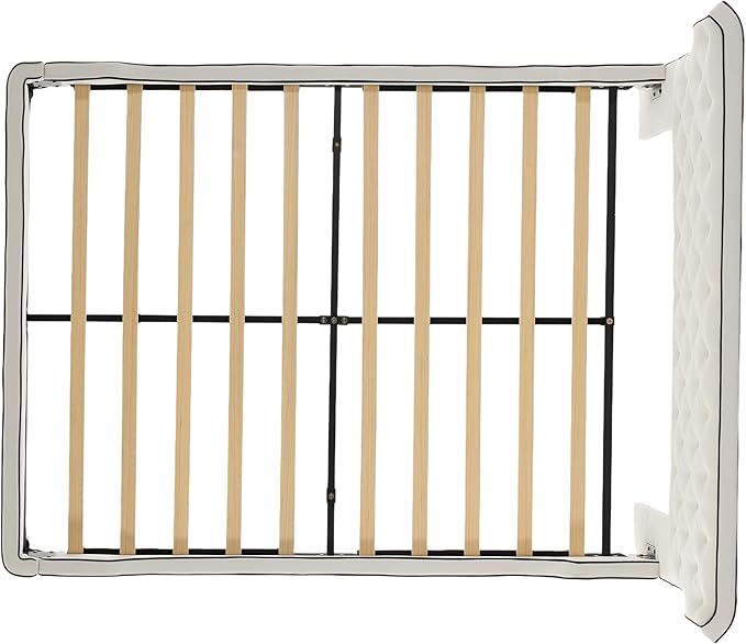 Christopher Knight Home Salus Linen Upholstered Queen Size Bed Frame with Headboard, Modern Queen Bed Frame and Headboard, Wooden Slats Support, Easy Assembly, No Box Spring Needed, Beige