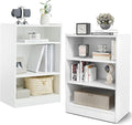 LOKO 3-Tier Open Bookcase Set of 2, Modern 3-Cube Bookshelf with 18-Position Adjustable Shelves & Anti-toppling Devices, Multipurpose Cubical Display Storage Organizer for Living Room Study (2, White)