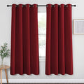 NICETOWN Blackout Curtain Panel Grommet - Home Decorations Thermal Insulated Solid Grommet Top Blackout Living Room Panel/Drape for Gift (Burgundy Red, 1 Panel, 52 x 72-inch)