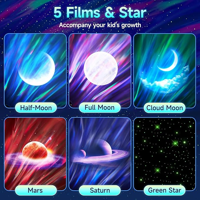 Galaxy Projector Northern Lights Projector,180 Lighting Modes Galaxy Light Projector, 15 White Noise&Bluetooth Northern Lights Projector, Remote+Timer Star Projector Galaxy Light Projector, Star Gifts