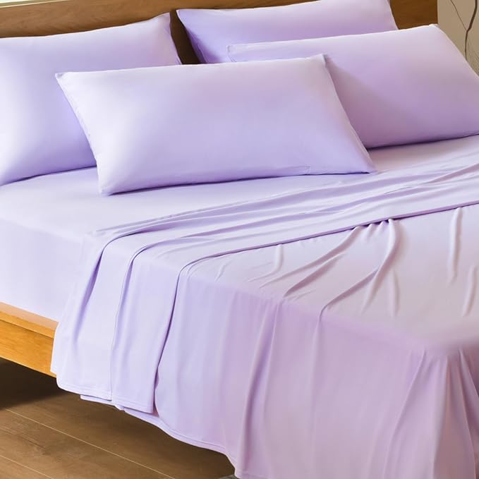 REST® Evercool®+ Top Sheet, Full/Queen Size, Lavender Breeze, 93"X108" (1 Flat Sheet only)