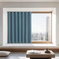 NICETOWN Blackout Curtains 72 inches Long, Grommet Privacy Window Treatment Thermal Insulated Room Darkening Sliding Glass Door Drape for Bedroom Living Room, 1 Panel, W100 x L72, Smoky Blue