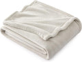 Bedsure GentleSoft Fleece Throw Blanket Linen - 300GSM Soft Lightweight Plush Cozy Blankets for Bed, Sofa, Couch, Travel, Camping, 50x60 inches