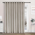 Macochico Extra Wide 100% Blackout Chenille Curtains 100" Wx102 L Thermal Curtains for Sliding Door Room Divider Living Room Bedroom Hotel Beige Blackout Curtains Grommet with Tieback 1 Panel