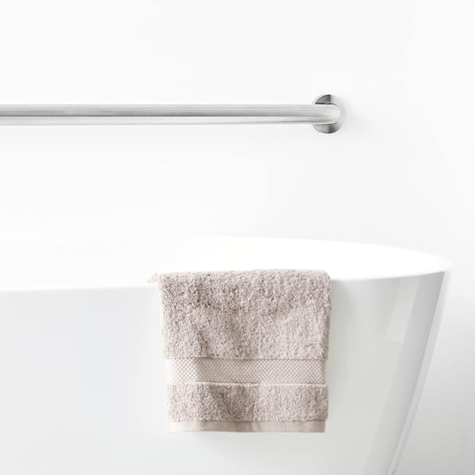 Amazon Basics Bathroom Handicap Safety Grab Bar, 36 Inch Length, 1.5 Inch Diameter, Holds up to 500LBs, ADA Compliant, Stainless Steel