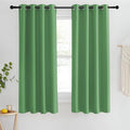 NICETOWN Blackout Short Curtain 63 inches Long for Windows, Thermal Insulated Curtain Grommet Room Darkening Window Treatment for Bedroom/Living Room, 1 Panel, W46 x L63, Froest Green