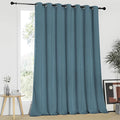 NICETOWN Blackout Patio Curtains 100 x 95 Inches Long for Sliding Door Extral Wide Blackout Curtain Panels Thermal Insulated Room Divider - Grommet Top, 100" W x 95" L, 1 Panel, Smoky Blue