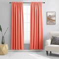 DONREN Living Coral Blackout Curtains Rod Pocket Curtain Panels -Thermal Insulated Curtains for Living Room (52 W x 84 L Inch,2 Panels)