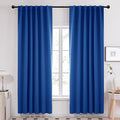 Deconovo Blackout Curtains, Thermal Insulated, W52 x L84 2 Panels, Back Tab, Machine Washable, Room-Darkening Drapes for Bedroom/Living Room Royal Blue