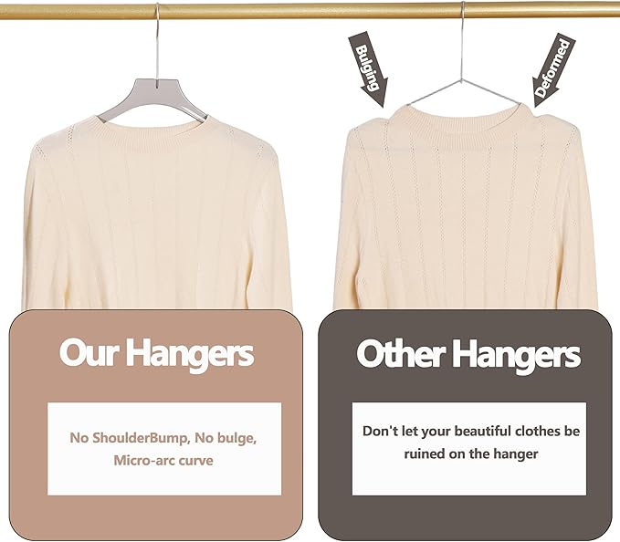 Clear Hangers 10 Pack, Crystal Clear Luxury Non-Slip Hangers for Suits, Coats, Dresses, Heavy Duty Thin Design Saves Closet Space Smoky Gray