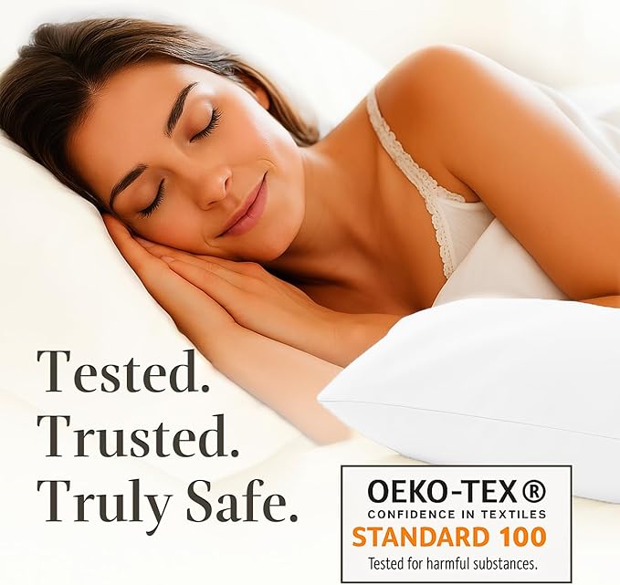Hyde Lane Luxury 1000 Thread Count 100% Cotton Sheets | Very Soft & Thick - Fits Upto 20" Mattress | Sateen Weave Bed Sheets 18" Deep Pocket- 4 PC Sheet Set (Natural White, King)