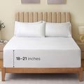 LuxClub 3 PC Extra Deep Pocket Twin Sheet Set, Deep Pockets Wrinkle Free Cooling Bed Sheets Hotel Bedding for Women, Men, Kids & Teens, Includes 1 Fitted Sheet, 1 Flat Sheet and 1 Pillowcase- White