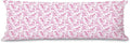 Pink Chinoiserie Cavalier King Charles Spaniel Dog 20x54 Body Pillow Cover with Zipper,Grandmillennial Pink French Country Cavalier Dog Decorative Body Pillow Cases for Bed Couch