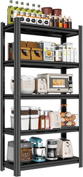 Storage Shelves, Garage Metal Shelving Unit, Adjustable, Double-Layer Column with Reinforced Ribs, Heavy-Duty, Capable of Bearing 3000 lbs, Suitable for Garage, Warehouse, Kitchen Storage