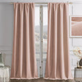 Joydeco Candy Pink Velvet Curtains 96 Inches 2 Panels, Luxury Thermal Insulated Soft Pink Curtains for Bedroom & Living Room, Room Darkening Velvet Drapes, Rod Pocket (52W x 96L)