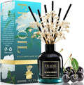 Black Cherry Reed Diffuser, Reed Diffuser Set 6.7 fl oz (200 ml) with 6 Reed Sticks, Home Fragrance Reed Diffuser for Bathroom Shelf House Bedroom Office Decor