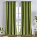 Joydeco Moss Green 100% Blackout Curtains 108 Inch 2 Panels, Luxury Thermal Green Velvet Curtains for Bedroom Living Room, Soundproof Blackout Window Drapes, Grommet Top (52W x 108L)