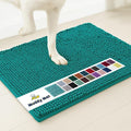 Muddy Mat® AS-SEEN-ON-TV Highly Absorbent Microfiber Door Mat and Pet Rug, Non Slip Thick Washable Area and Bath Mat Soft Chenille for Kitchen Bathroom Bedroom Indoor and Outdoor - Teal 48" x 60"
