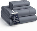 Casa Platino Charcoal Full Size Sheets, Pre-Washed Bed Sheet Full Ultra Soft & Breathable Full Bed Sheets Set, Brushed Premium Microfiber Full Sheet Set with Deep Pockets, Full Bed Set - Charcoal