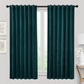RYB HOME Velvet Curtains 72 inches Length, Back Tab & Rod Pocket Soft Fabric Curtains & Drapes for Bedroom Bathroom Cafe, Peacock Blue, W 42 x L 72, 2 Panels Set