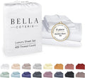 Bella Coterie Luxury Bamboo Viscose 34” Split Top King Size Sheet Set | 1 Fitted Sheet for Sleep Number & Adjustable Beds | 100% Organically Grown | Cooling & Soft | 18” Deep Pocket [White]