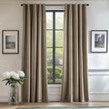 Lazzzy Velvet Blackout Curtains Thermal Insulated Room Window Drapes Super Soft Luxury Curtains for Living Room Bedroom Rod Pocket 2 Panels, Light Taupe, 52" W x 84" L