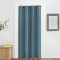 NICETOWN Blackout Doorway Curtain Drape 78 inch Long - Grommet Noise Reducing Thermal Insulated Solid Modern Window Treatments for Bedroom Closet (1 Panel, 52 x 78 Inch, Smoky Blue)