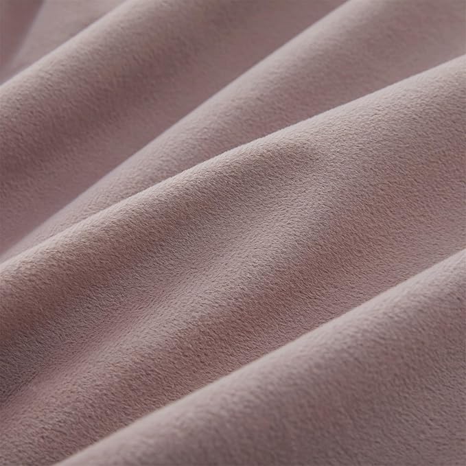 Joydeco Customized Curtains, 100% Blackout Curtains for Bedroom and Living Room, Heavy Duty Luxury Thermal Insulated Rose Pink Velvet Curtains Rod Pocket & Back Tab 1 Panel, Custom Size