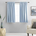 Light Blue Draperies Curtains for Kids Room,Small Window Treatment Thermal Insulated Room Darkening Rod Pocket Top Curtain Panels for Kitchen(Set of 2,42 by 45 inches)