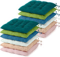 Geetery 12 Pcs Floor Pillows for Classroom Bulk Square Seating Cushions for Floor Chair School Kindergarten Reading Corner, 15.7'' Large Thick Meditation Cushions Yoga Nursery Daycare (Pastel Color)