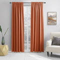 DONREN Backdrop 5FT x 8FT Curtains for Parties - Home Decoration Thermal Insulated Rod Pocket Blackout Draperies/Drapes for Bedroom (2 Panels, 60 inches x 96 inches, Burnt Orange)