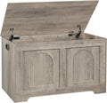 DINZI LVJ Storage Chest, 31.5”Wooden Toy Box with 2 Safety Hinges, Entryway Storage Bench with Flip-Top, Sturdy Storage Trunk for Living Room, Bedroom, Easy Assembly, Gray Wash