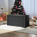 180 Gallon Outdoor Storage Box Waterproof, Resin Deck Boxes with Lockable Lid & UV-Resistant for Patio, Pool, Garden Furniture Cushions & Accessories, Black