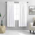 DONREN Window Decor Kitchen Curtain Drapes - Half Room Darkening Thermal Insulated Curtains Set Rod Pocket Energy Saving for Kitchen Livingroom Dining,52 Wide x 72 Long,Pure White,2 Panels