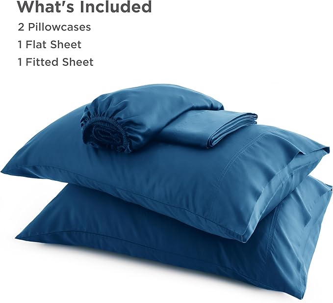 Bedsure California King Sheet Sets, Cooling Sheets, Rayon Derived from Bamboo, Breathable & Soft, Deep Pocket Up to 16 Inches, Hotel Luxury Silky Bedding for Hot Sleepers, Teal