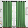 NICETOWN Blackout Curtain Drape for Bedroom - Light Reducing Thermal Insulated Solid Grommet Room Darkening Window Curtain 90 inches Long for Living Room (Froest Green, 1 Piece, W66 x L90)