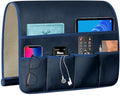 WETRBWEH TV Remote Control Holder Couch Caddy, Non-slip Bedside Caddy Organizer with 5 Pockets for Key Glasses Phone Magazine Holders