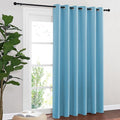 NICETOWN Blackout Sliding Door Curtains 84 Inch Length, Extra Wide Room Divider Grommet Energy Saving Thermal Insulated Curtain for Patio Door Window(W80 x L84, 1 Panel, Teal Blue)