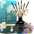 Lilac Reed Diffuser, Reed Diffuser Set 6.7 fl oz (200 ml) with 6 Reed Sticks, Home Fragrance Reed Diffuser for Bathroom Shelf House Bedroom Office Decor
