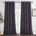 NICETOWN Blackout Curtains 120 inch Length for Sliding Glass Door, Grommet Thermal Insulated Room Darkening Sound Reducing Drapes for Room Divider, 1 Panel, W52 x L120, Greyish Purple