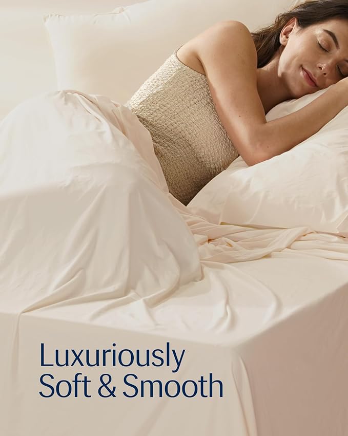 REST® Evercool®+ Top Sheet, Full/Queen Size, Snow Ivory, 93"X108" (1 Flat Sheet only)