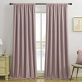 Joydeco Customized Curtains, 100% Blackout Curtains for Bedroom and Living Room, Heavy Duty Luxury Thermal Insulated Rose Pink Velvet Curtains Rod Pocket & Back Tab 1 Panel, Custom Size
