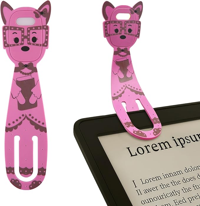 Rechargeable Book Light for Kids at Night – Portable Clip-On LED Light with Dimmable Brightness Ideal for Kids & Adults, Bedtime & Travel–Eye-Caring, Flexible, Gift for Book Lovers,Pink